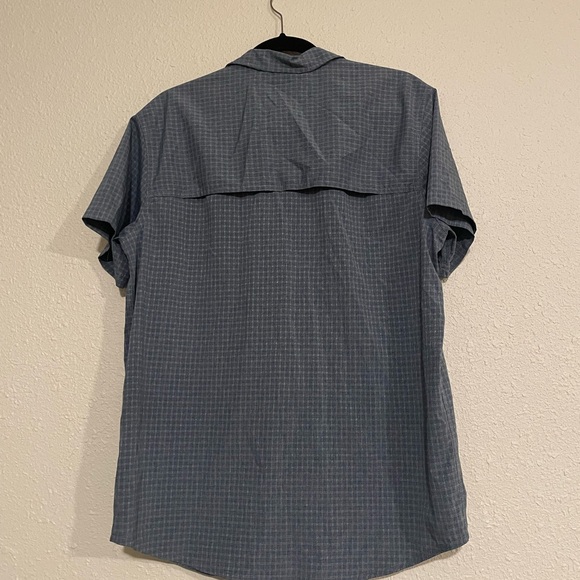 Prana Garvan Lightweight Wicking Athletic Button Down Short Sleeve Shirt Medium - Picture 3 of 6